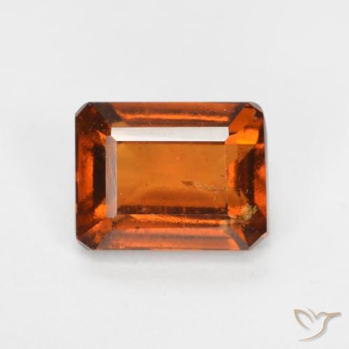 2.28ct Natural Laranja Profundo granada hessonita, Corte Esmeralda, SI