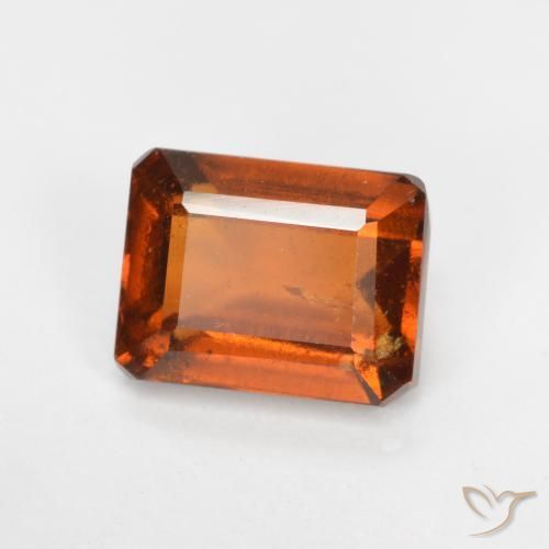 granada hessonita Laranja Profundo Natural 2.28ct, Corte Octógono / Esmeralda, SI