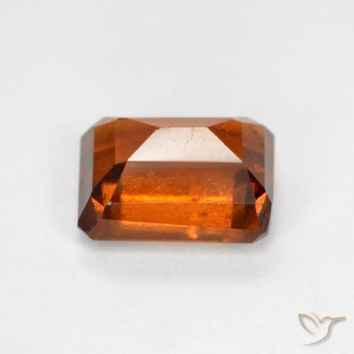 granada hessonita Laranja Profundo Natural 2.28ct, Corte Octógono / Esmeralda, SI