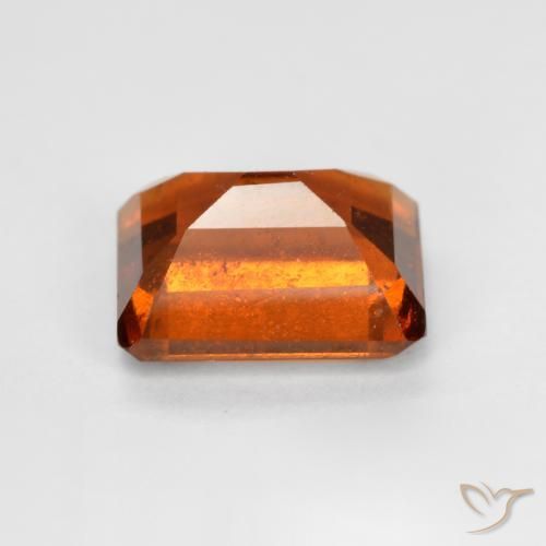 granada hessonita laranja avermelhado Natural 2.28ct, Corte Octógono / Esmeralda, VS-SI