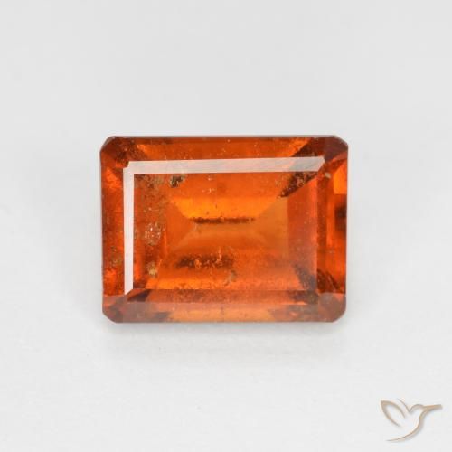 1.98ct Natural Laranja Médio granada hessonita, Corte Esmeralda, SI