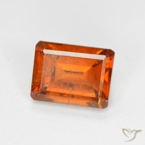 granada hessonita Laranja Médio Natural 1.98ct, Corte Octógono / Esmeralda, SI