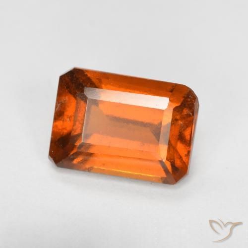 granada hessonita fogo laranja Natural 1.94ct, Corte Octógono / Esmeralda, SI