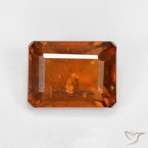 2.31ct Natural âmbar laranja granada hessonita, Corte Esmeralda, SI