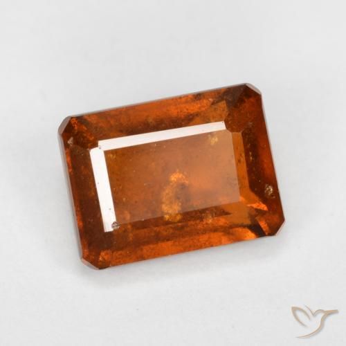 granada hessonita âmbar laranja Natural 2.31ct, Corte Octógono / Esmeralda, SI