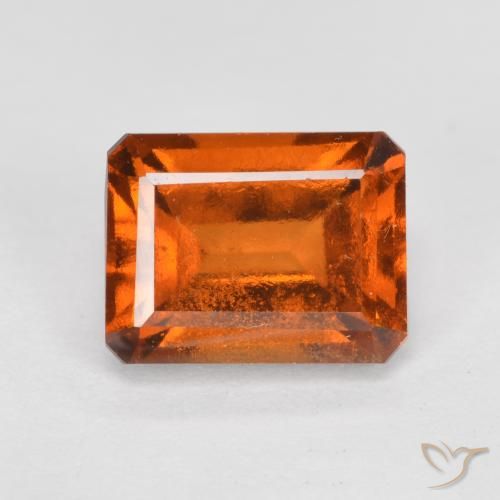 granada hessonita fogo laranja Natural 2.23ct, Corte Octógono / Esmeralda, VS-SI