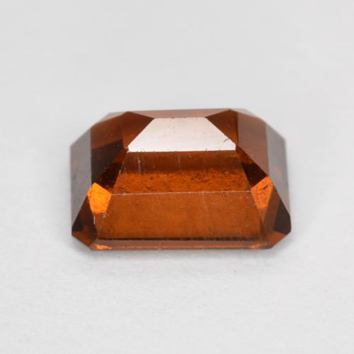 Granada hessonita laranja natural 2,10ct, corte esmeralda, VS-SI