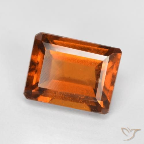 2.17ct Natural Laranja Profundo granada hessonita, Corte Esmeralda, VS-SI