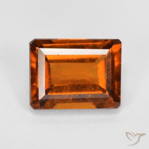 granada hessonita Laranja Profundo Natural 2.17ct, Corte Octógono / Esmeralda, VS-SI
