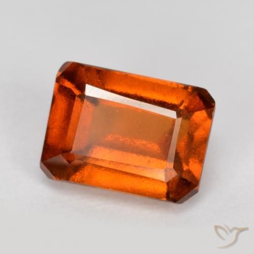 granada hessonita fogo laranja Natural 1.57ct, Corte Octógono / Esmeralda, VS-SI