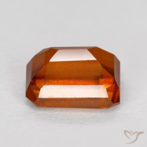 granada hessonita fogo laranja Natural 1.57ct, Corte Octógono / Esmeralda, VS-SI