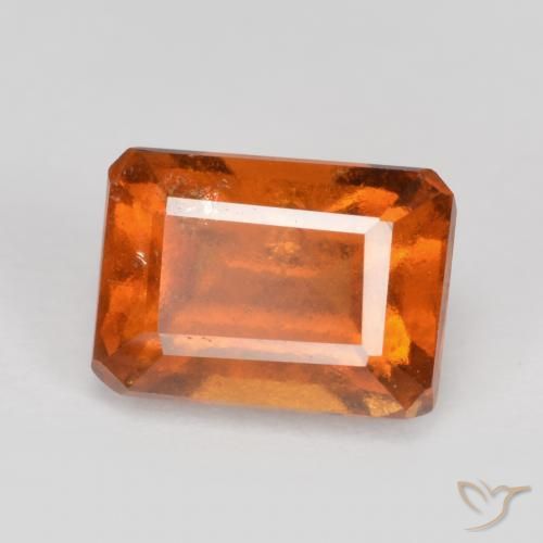 granada hessonita Laranja Profundo Natural 1.76ct, Corte Octógono / Esmeralda, SI