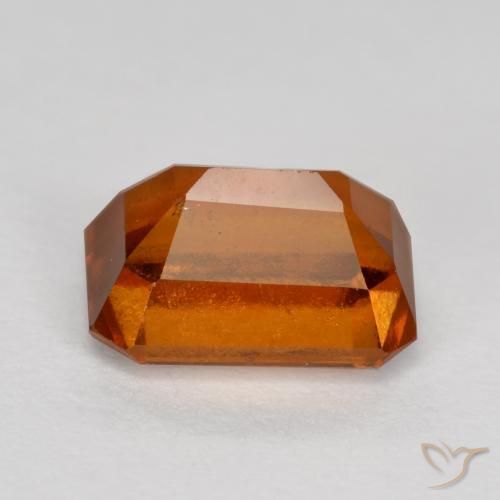 granada hessonita fogo laranja Natural 1.45ct, Corte Octógono / Esmeralda, VS-SI