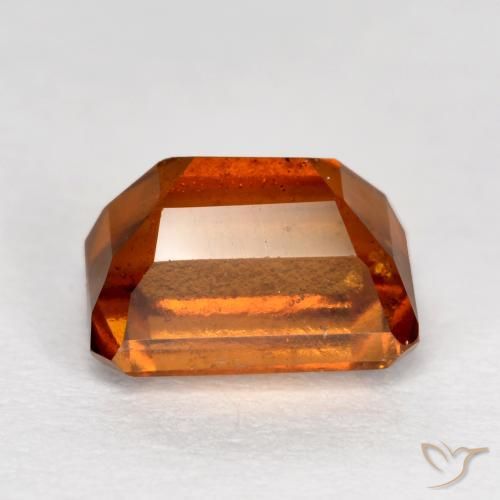 granada hessonita Laranja Profundo Natural 1.65ct, Corte Octógono / Esmeralda, VS-SI