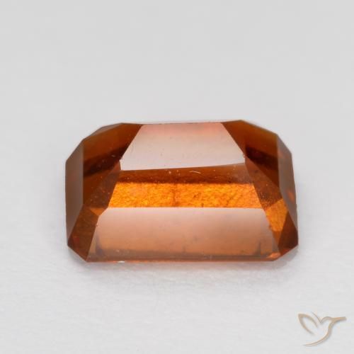 granada hessonita âmbar laranja Natural 1.37ct, Corte Octógono / Esmeralda, VS