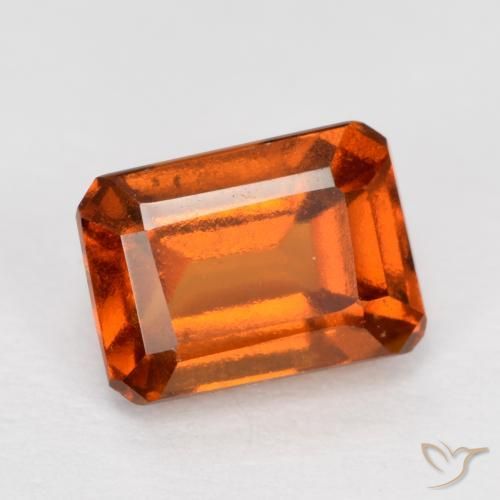 granada hessonita fogo laranja Natural 1.43ct, Corte Octógono / Esmeralda, VS