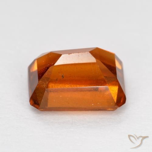granada hessonita fogo laranja Natural 1.43ct, Corte Octógono / Esmeralda, VS