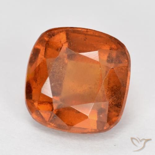 granada hessonita Laranja Médio Natural 2.23ct, Almofada, VS-SI