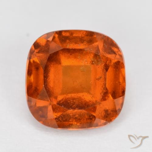 2.02ct Natural âmbar laranja granada hessonita, Almofada, SI