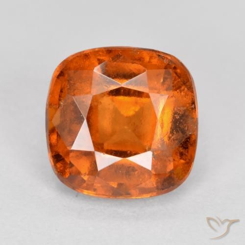 2.00ct Natural Laranja Profundo granada hessonita, Almofada, VS-SI