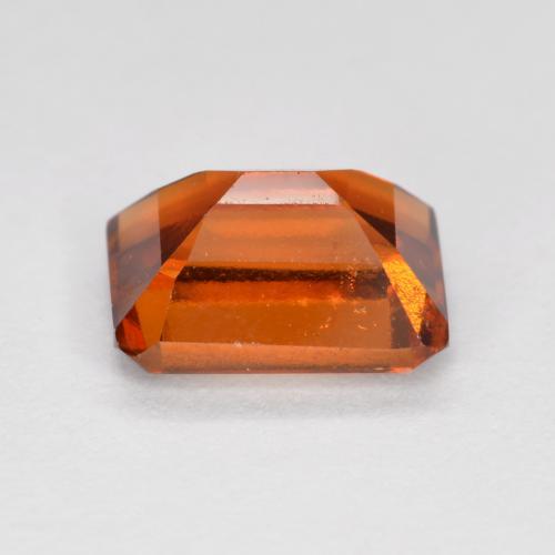 Granada hessonita laranja natural 1,32ct, corte esmeralda, VVS-VS