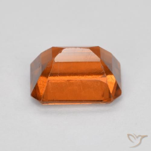 granada hessonita Laranja Médio Natural 1.34ct, Corte Octógono / Esmeralda, VS-SI