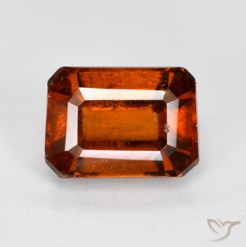 1.72ct Natural âmbar laranja granada hessonita, Corte Esmeralda, VS-SI