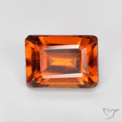 granada hessonita âmbar laranja Natural 1.38ct, Corte Octógono / Esmeralda, VVS-VS