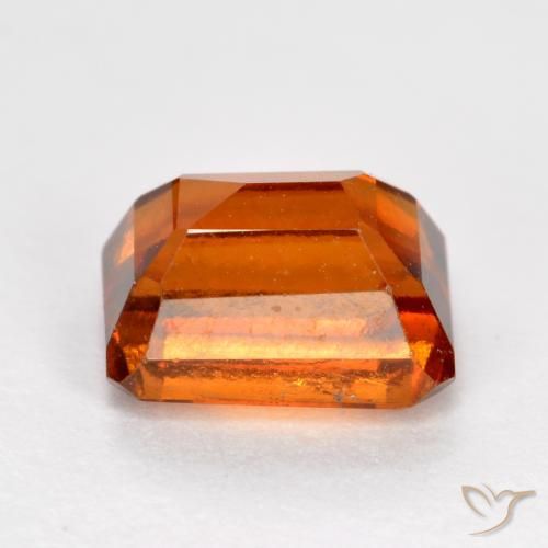 granada hessonita laranja avermelhado Natural 1.62ct, Corte Octógono / Esmeralda, VS