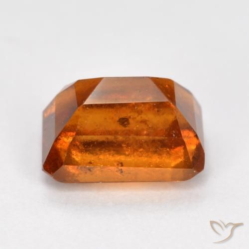 granada hessonita Laranja Médio Natural 1.64ct, Corte Octógono / Esmeralda, SI