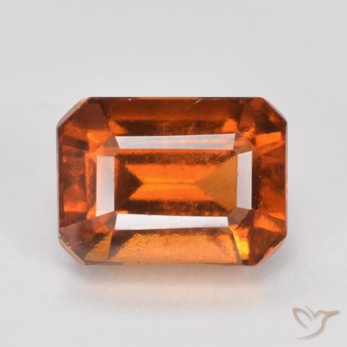 1.83ct Natural Laranja Profundo granada hessonita, Corte Esmeralda, VS