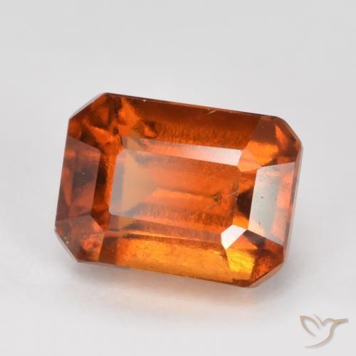 granada hessonita Laranja Profundo Natural 1.83ct, Corte Octógono / Esmeralda, VS