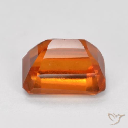 granada hessonita âmbar laranja Natural 1.54ct, Corte Octógono / Esmeralda, VVS-VS