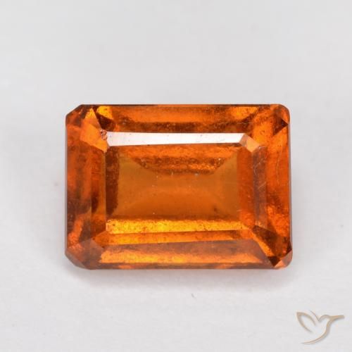 1.59ct Natural Laranja Médio granada hessonita, Corte Esmeralda, VS-SI