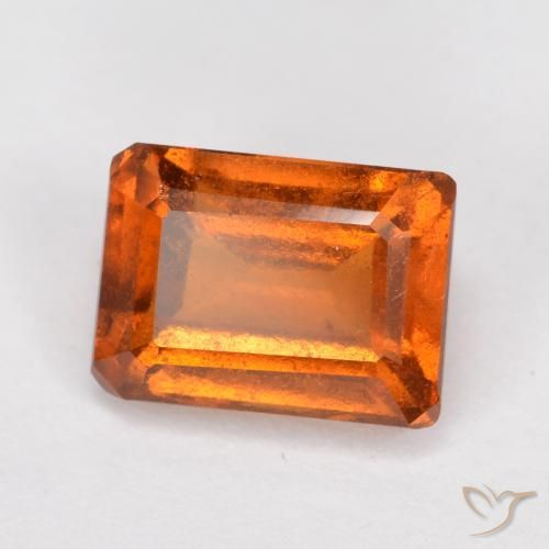 granada hessonita Laranja Médio Natural 1.59ct, Corte Octógono / Esmeralda, VS-SI