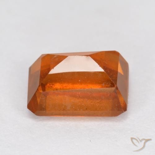 granada hessonita Laranja Médio Natural 1.59ct, Corte Octógono / Esmeralda, VS-SI