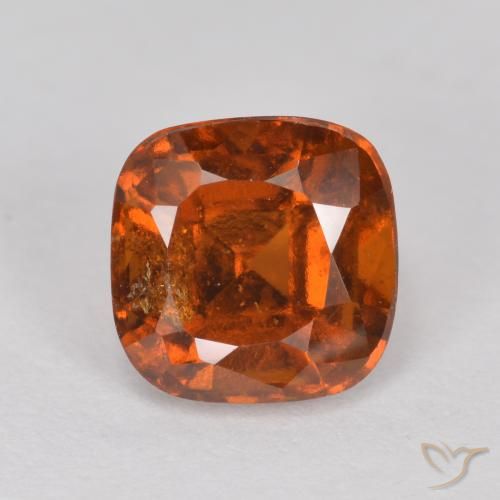 granada hessonita Laranja Profundo Natural 2.08ct, Almofada, SI