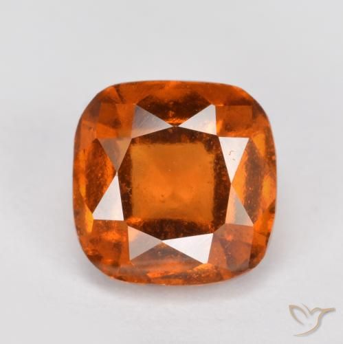 2.05ct Natural âmbar laranja granada hessonita, Almofada, VS
