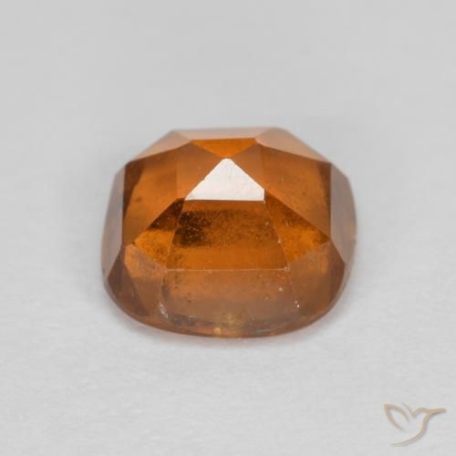 granada hessonita Laranja Profundo Natural 1.28ct, Almofada, VS-SI