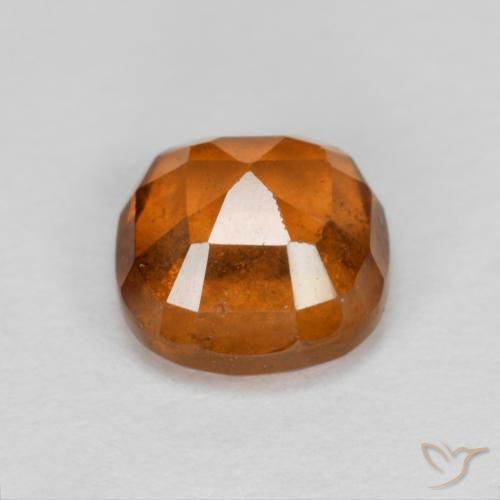 granada hessonita Laranja Profundo Natural 1.46ct, Almofada, VS-SI