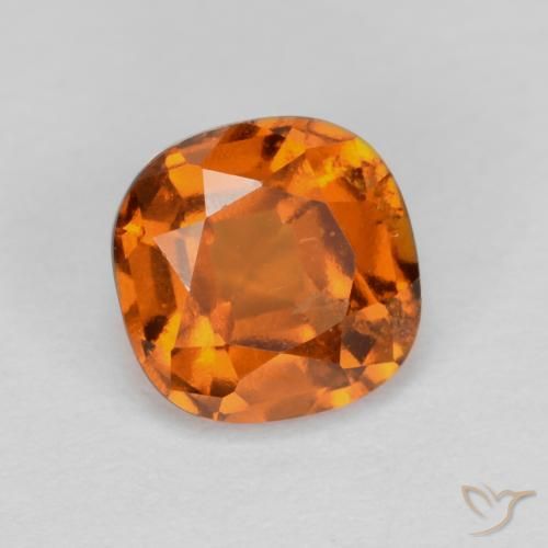 granada hessonita Laranja médio-escuro Natural 1.26ct, Almofada, VS-SI