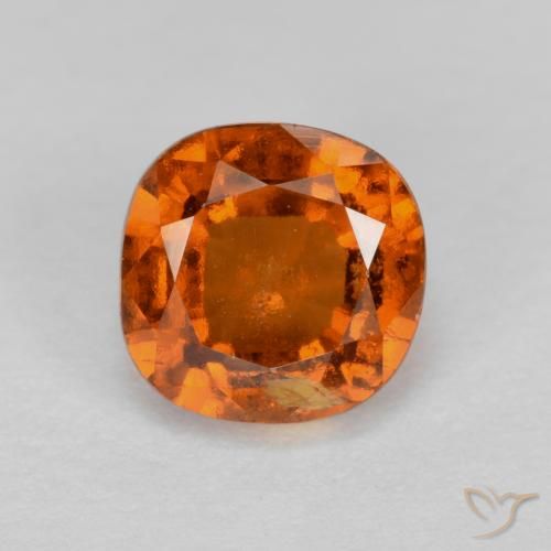 1.39ct Natural Laranja Profundo granada hessonita, Almofada, VS-SI
