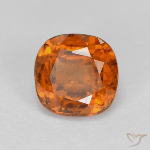 1.50ct Natural Laranja Profundo granada hessonita, Almofada, VS-SI