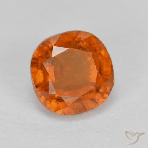 granada hessonita Laranja Médio Natural 1.53ct, Almofada, VS-SI