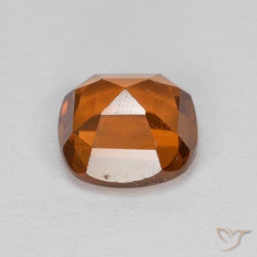 granada hessonita laranja avermelhado Natural 1.26ct, Almofada, VS-SI