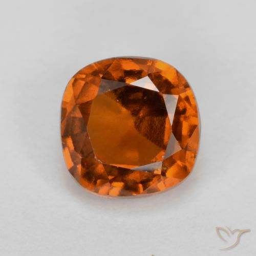 1.46ct Natural Laranja escuro granada hessonita, Almofada, VS-SI