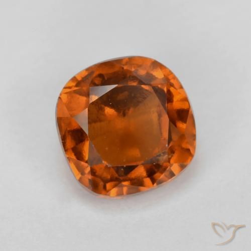 granada hessonita Laranja escuro Natural 1.46ct, Almofada, VS-SI