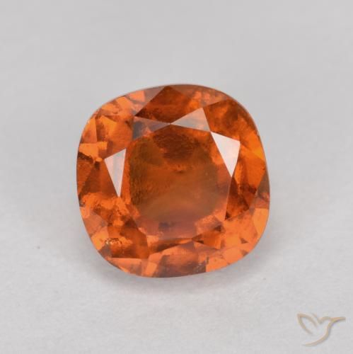 1.63ct Natural Laranja Médio granada hessonita, Almofada, VS-SI