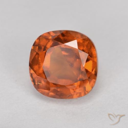 granada hessonita Laranja Médio Natural 1.63ct, Almofada, VS-SI