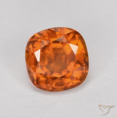 1.44ct Natural Laranja Profundo granada hessonita, Almofada, VS-SI